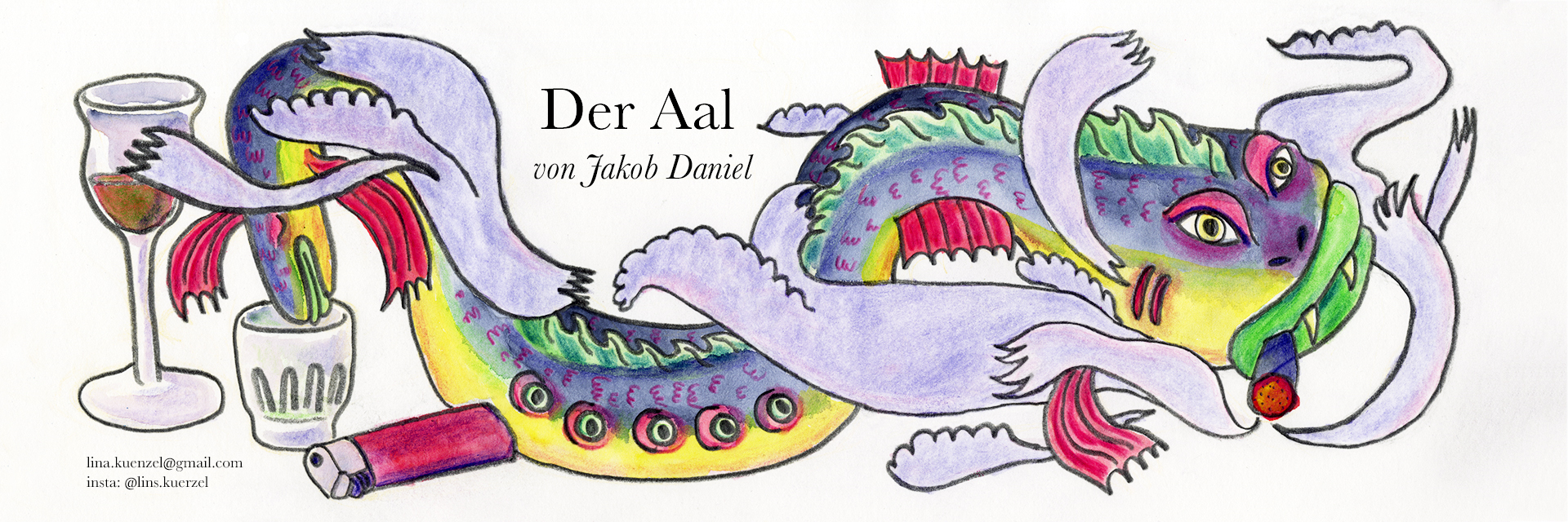 Illustration zu "Der Aal" von Lina Künzel